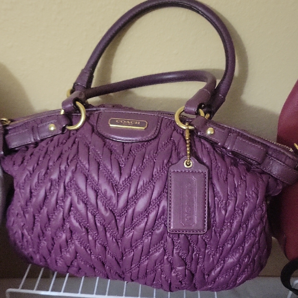 Coach Purple Satchel Bag